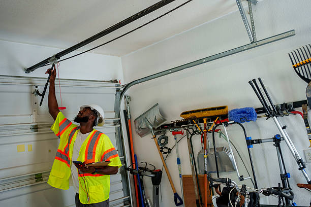 Professional Garage Door Panel Replacement technician working in Goodland, IN
